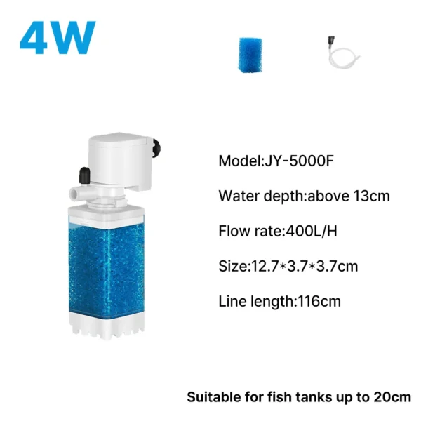 Aquarium Filter Pump Fish Tank Submersible Silent Air Oxygen Aerator Internal Water Pump Aquarium Air Pump Wave Maker 220v - Image 11