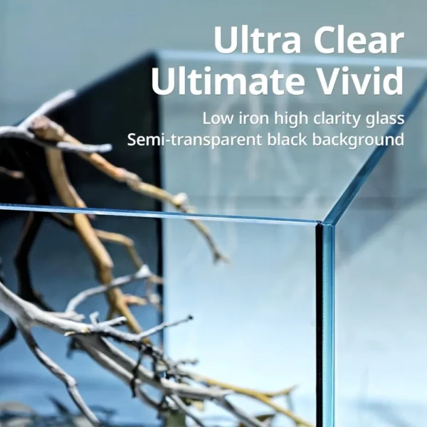 2.5 Gallon Nano Nature Aquarium Kit, Ultra-Clear Rimless Desktop Fish Tank with Light and Filter, Perfect for Small Fish, Shrim - Image 3