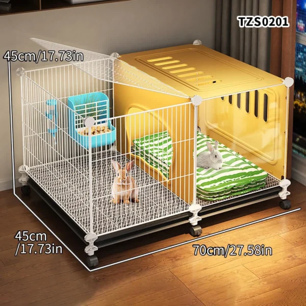 Encrypted Rabbit Cage Household Indoor Large Cleaning Tray Guinea Pig Special Nest Guinea Pig Cage - Image 5