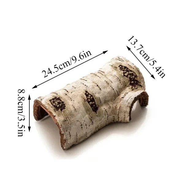 Pets Lizard Turtle Reptile Hide Cave Habitat Shelter Resin Tree Bark Amphibians Landscape Reptiles Box Dodge Hole Decoration - Image 9