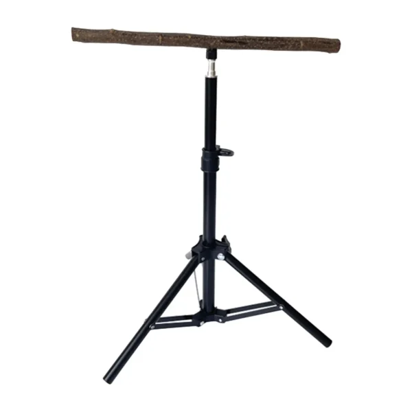 Wood Parrot Perch Portable Parrot Stand Retractable Height Tripod Pet Supplies for Conures Budgies Parakeets Small Bird Rest - Image 2