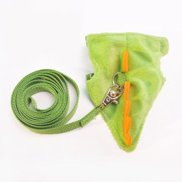 Adjustable Ferret Drawstring Vest  With Bell Pet Outdoor Walking Rope Bunny Harness Harness Vest Dinosaur Design Pet Accessories - Image 7