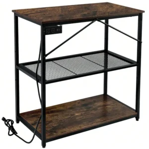 10-30Gallon Adjustable Fish Tank Aquarium Stand with Charging Station