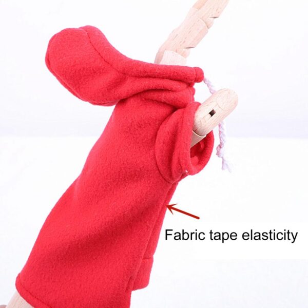 1Pc Fluffy Pet Hoodie with Thick Fleece Pet Hoodie Elastic Cozy Ferret Hoodie Stylish Drawstring Sweatshirt Small Pet Clothes - Image 4