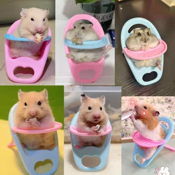 Hamsters Chair Guinea Pig Mini Feeding Chair Small Animal Furniture Hedgehog Supplies Animal Toys Photo Props Chair Pet Chair - Image 2