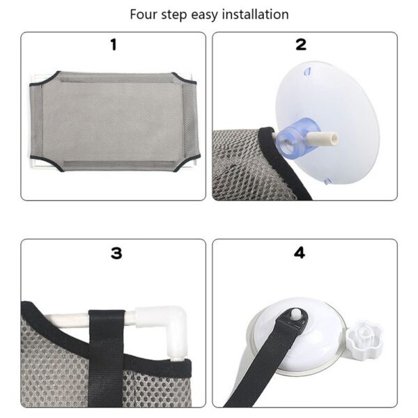 Cat Hammock Window Bed Kitten Sunny Seat Hanging Mount Beds Cat Sofa playing double-decker tunnels Suction Cup Wall Pet Hanging - Image 6