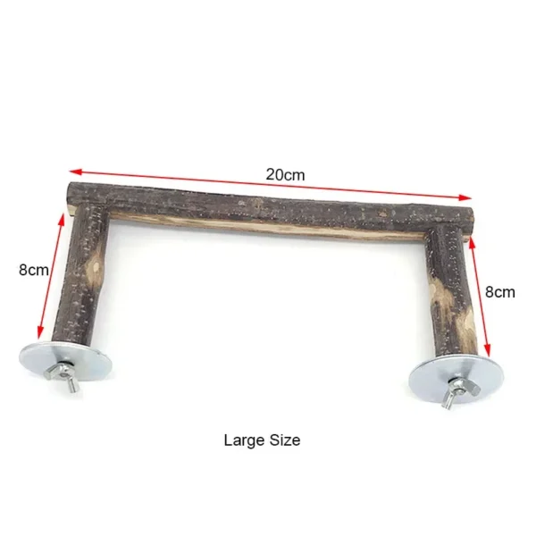 Natural Wood Pet Parrot Raw Wood Fork Tree Branch Stand Rack Squirrel Bird Hamster Branch Perches Chew Bite Toys Stick - Image 14