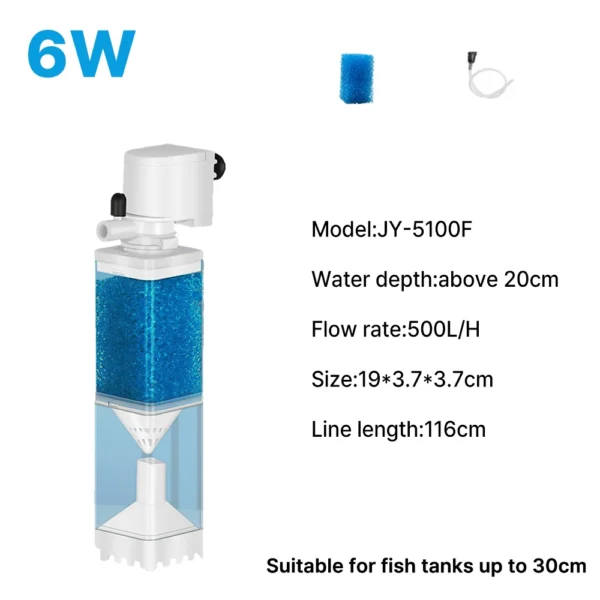 Aquarium Filter Pump Fish Tank Submersible Silent Air Oxygen Aerator Internal Water Pump Aquarium Air Pump Wave Maker 220v - Image 12