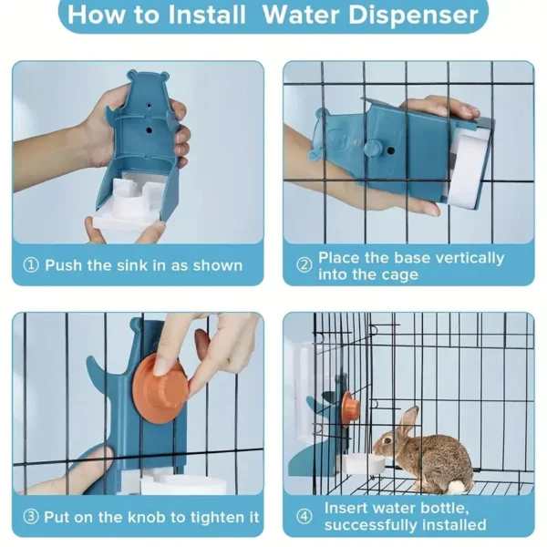 Automatic water dispenser for birds parrot feeding cage transparent parakeet seed container food feeding cage water dispenser - Image 6