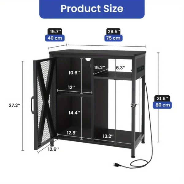 30 gallon metal wood aquarium standing fish tank with electrical outlet - Image 2