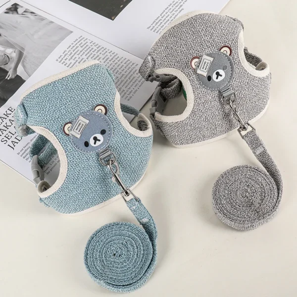 Newest Cute Rabbit Harness and Leash Set Bunny Pet Accessories Vest Harnesses Rabbit Leashes for Outdoor Walking Pets Supplies - Image 2