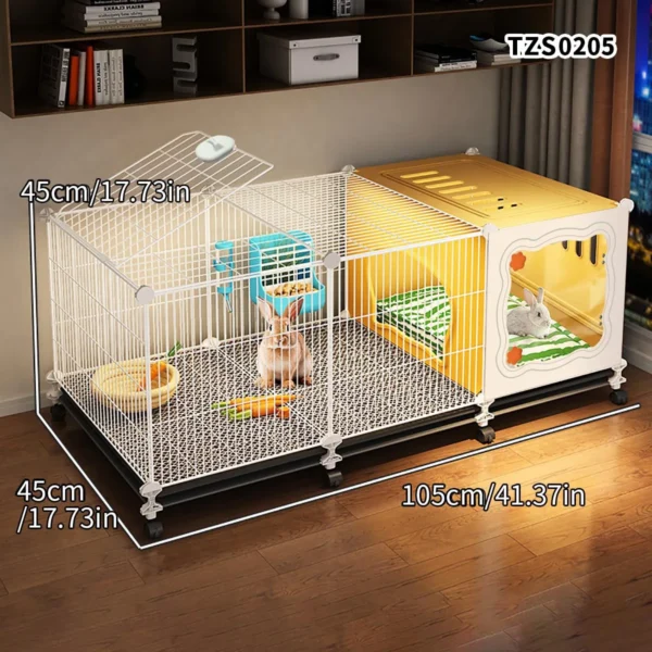 Encrypted Rabbit Cage Household Indoor Large Cleaning Tray Guinea Pig Special Nest Guinea Pig Cage - Image 2