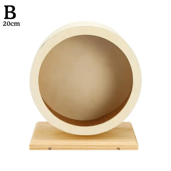 Hamster Running Wheel Golden Bear Mute Wooden Belt Bracket With Cork Pad Roller Sports Golden Bear Landscaping Pet Supplies - Image 9
