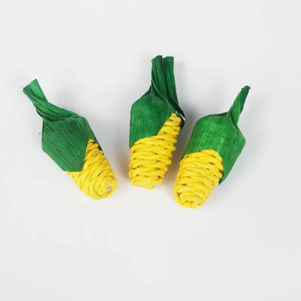Hamster Rabbit Chew Toy Bite Grind Teeth Toys Corn Carrot Woven Balls for Tooth Cleaning Radish Molar Toys Pet Supplies 1pc - Image 5