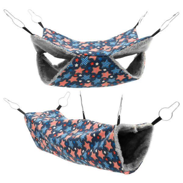 2 Pcs Ferret Hammock Polyester Guinea Pig Hammock with Loop and Tunnel Practical Pet Cage Accessories for Parrot Squirrel Mouse - Image 7
