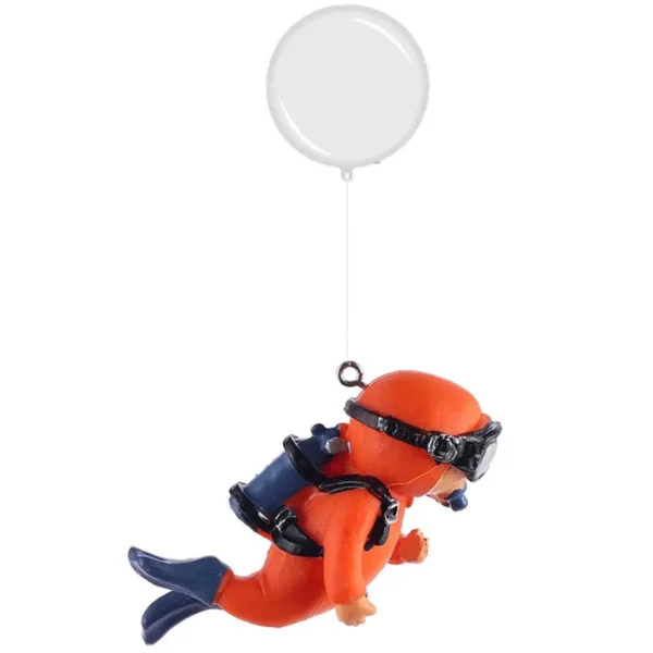 Fish Tank Decoration Resin Landscaping Small Ornaments Mini Diver Glow Aquarium Decor Floating Ball Aquarium Accessories - Image 10