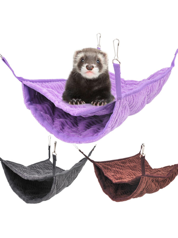 Ferret Hammock for Cage – Double Layer Plush Rat Hammock, Guinea Pig Hammock, Chinchilla Hammock – Small Animal Bed
