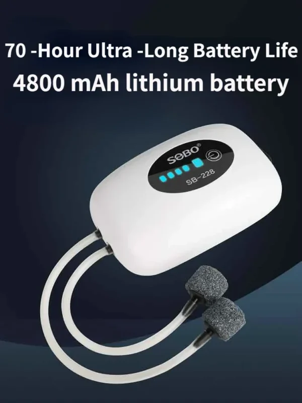 Dual-Purpose Aquarium Oxygen Pump Practical Exhaust USB Charging Portable Ultra Silent Air Compressor for Fish Tank Air Pump - Image 9