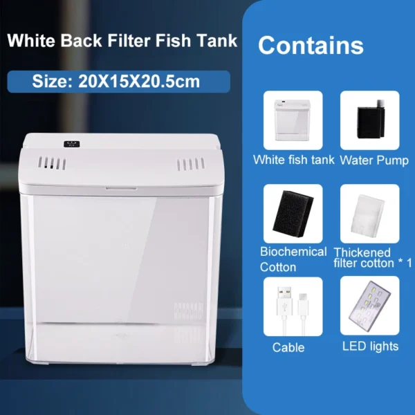 Fish tank living room small mini Douyu tank household tabletop ecological tank self circulating back filter goldfish tank - Image 7