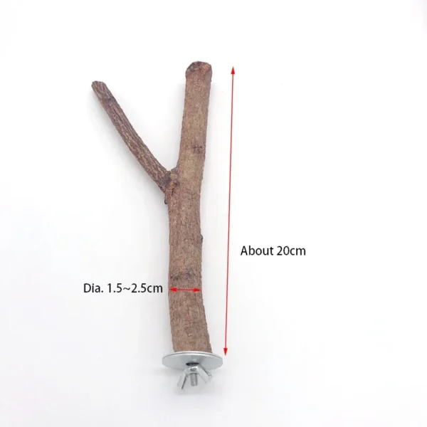 Natural Wood Pet Parrot Raw Wood Fork Tree Branch Stand Rack Squirrel Bird Hamster Branch Perches Chew Bite Toys Stick - Image 16