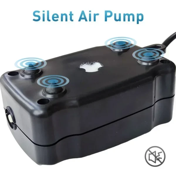 Aquarium 5W Silent Air Pump 220V-240V 110V Fish Tank Quiet Bubble Pump Oxygenation Air Stone Accessories Aquarium Air Compressor - Image 2