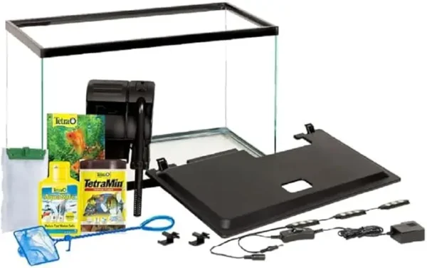 Aquarium, 10 Gallon, Complete Tropical Fish Tank Kit with LED Lighting for Freshwater Fish - Image 7
