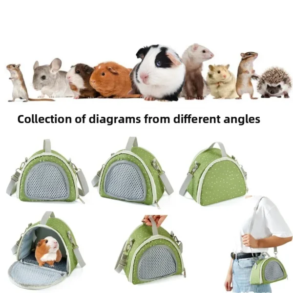 Hamster Bag Squirrel Take out Bag Hedgehog Out To Pack Honey Bag Chicken Four Seasons Outdoor Lizard Pet Oblique Straddle Bag - Image 5