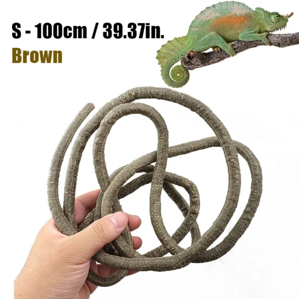 Reptile Landscaping Vine Fake Branches Rainforest Foam Rattan Terrarium Decor Habitat Decoration for Lizard Chameleon - Image 21