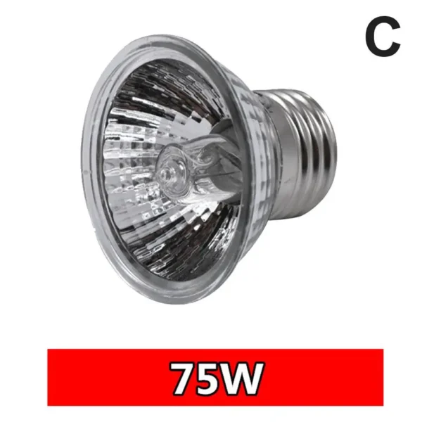 25/50/75W UVA+UVB Reptile Lamp Bulb Turtle Basking UV Light Bulbs Heating Light Full Spectrum Sunlamp for Amphibians Pets Snake - Image 9