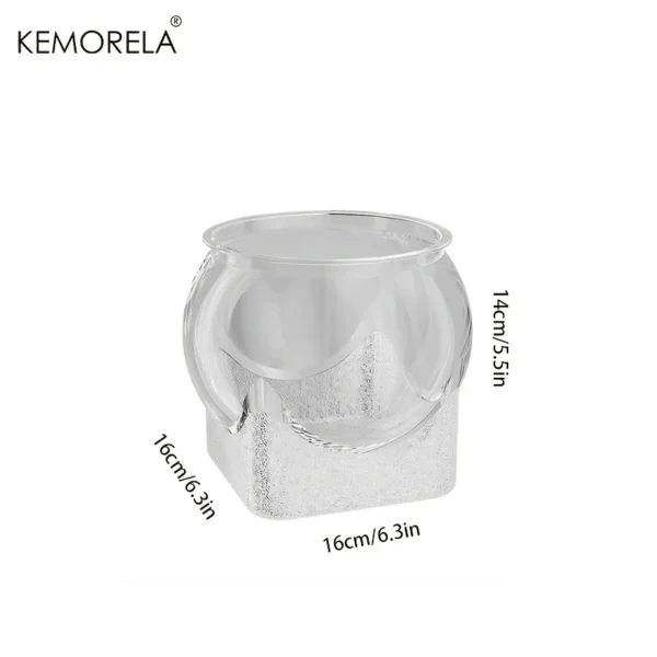 1PCS Round Shatterproof & Scratch-Resistant High-Transparency Fish Tank - Small Desktop Hydroponic Goldfish Tank for Office Home - Image 9