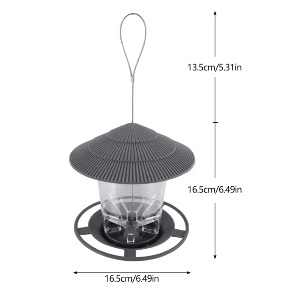Bird Feeder Automatic Hanging Outdoor Garden Gazebo Wild Bird Feeding Container With Hang Rope House Decor Pet Supplies - Image 6