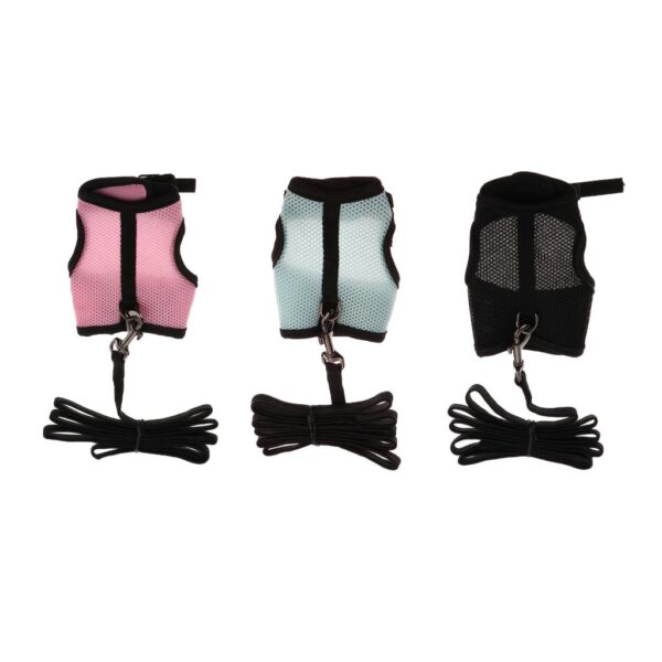 Adjustable Ferret Harness/Baby Rabbit/Squirrel/Hamster Rat Mouse Leash Lead Rope - Image 2