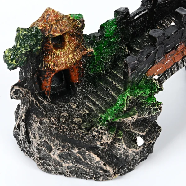 Aquarium Decor Small Arch Bridge 14x5x6cm Fake Rock Bridge Fish Tank Decorations Water Grass Landscape Background 1-2pcs - Image 6