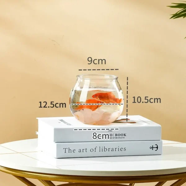Sturdy Nicely Betta Fish Bowl Small Aquariums for Small Ornamental Fish And Reptiles High Transparency Glass Good View - Image 8