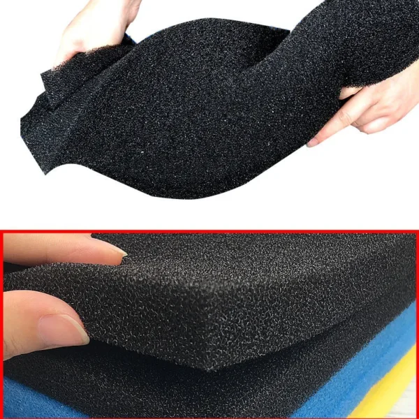 Aquarium Accessories Biochemical Cotton Filter Fish Tank Pond Foam Sponge Filter Black 15 25 35 50PPI 50x50x5cm Thick - Image 2