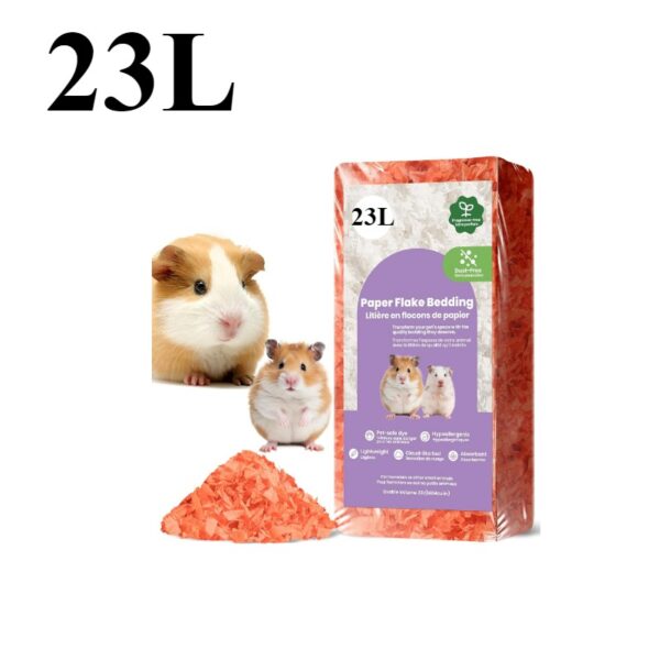 23L/50L Paper Small Pet Bedding Hamster Rabbits Guinea Pigs Odor Control Dust-Free Moisture Absorbent Natural Shavings Bedding - Image 15