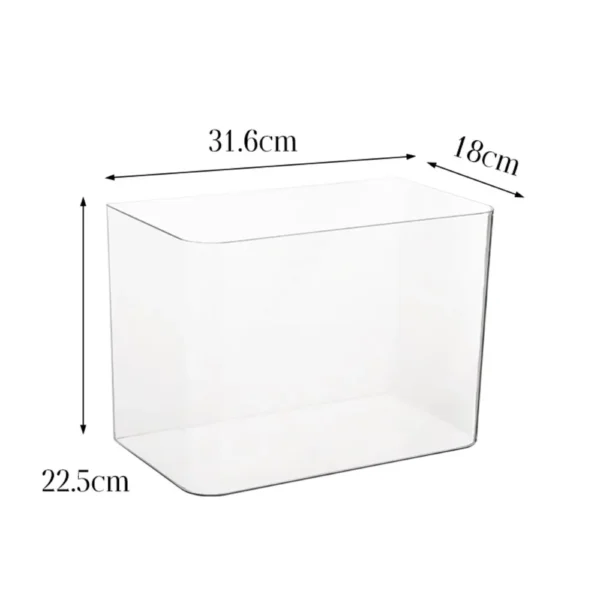 PET+ABS Transparent with Lid Aquarium Drop Resistant Hydroponic Tank Turtle Tank Fish Tank - Image 4