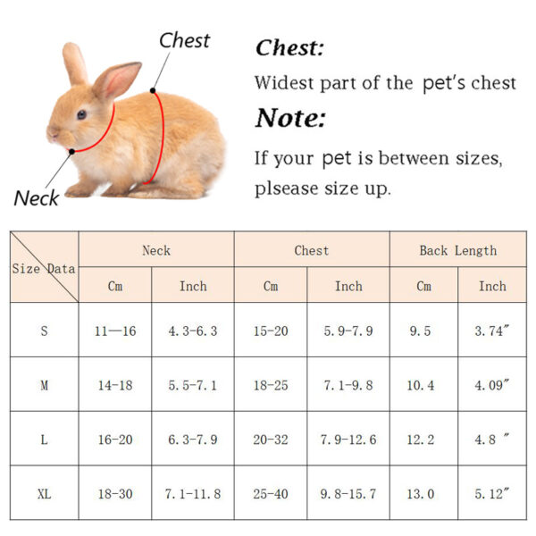 Mesh Breathable Ferret Bunny Harness Leash Set for Small Animals Rabbit Hamsters Summer Walking Pet Lead mascotas Accessories - Image 6