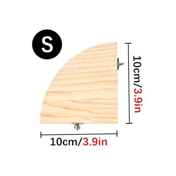 Fan-shaped Parrot Wooden Stand Rack Bird Cage Accessories Perch for Small Animal Chinchilla Squirrel Hamster Bird Stand Board - Image 7