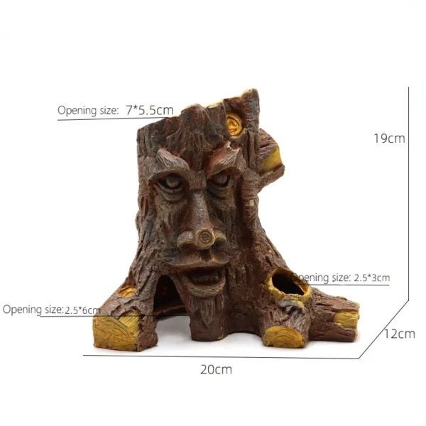 Resin Reptile Hide Cave Terrarium Decoration Lizards Snake Turtle Shelter Hide Rest Cave Reptiles Box Aquarium Landscape Decor - Image 11