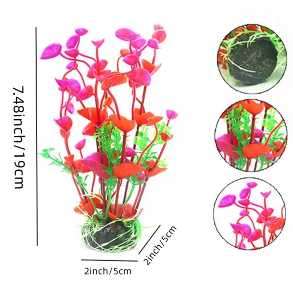 Artificial Plastic Water Plant Grass for Fish Tank Large Aquarium Creature Decoration Flower Ornament Decor Aquatic Accessories - Image 2