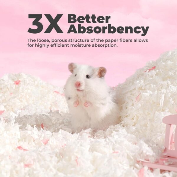 23L/50L Paper Small Pet Bedding Hamster Rabbits Guinea Pigs Odor Control Dust-Free Moisture Absorbent Natural Shavings Bedding - Image 3