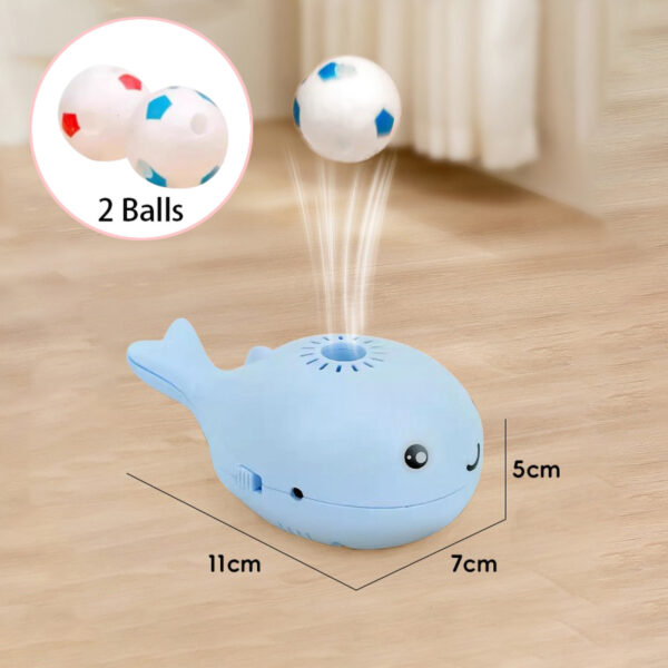 Cat Toys Electric Jet Floating Ball Cat Toy Whale Shaped Cat Toy Interactive Portable USB Dual Function Fan Pet Toy for Teaser - Image 7