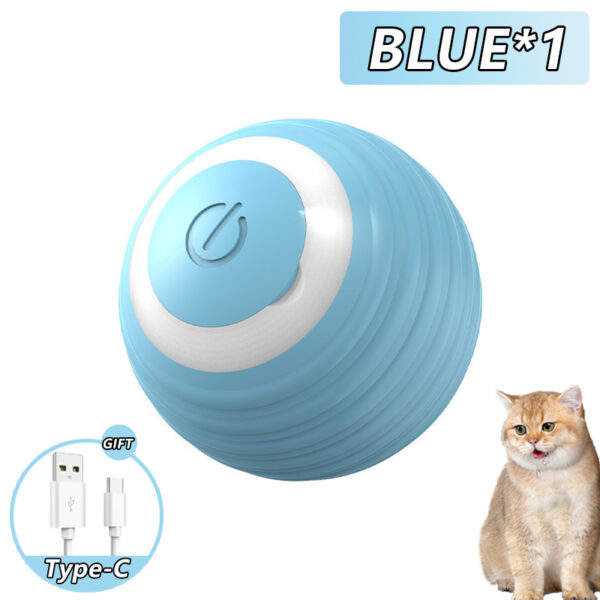 Cat Interactive Ball Toys Automatic Rolling Ball Faux Tail Rechargeable Smart Pet Electric Toy Dog Cat Training Imitate Mouse - Image 8