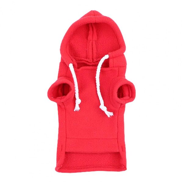 1Pc Fluffy Pet Hoodie with Thick Fleece Pet Hoodie Elastic Cozy Ferret Hoodie Stylish Drawstring Sweatshirt Small Pet Clothes - Image 10