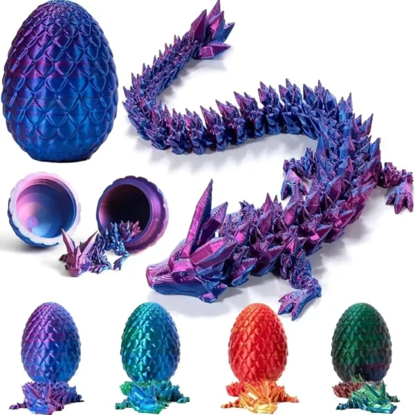 Creative Decompression Dragon Egg Chameleon Pendulum 3D Printing Complete Set of Gifts Colorful Set Toys Colorful Decoration - Image 3