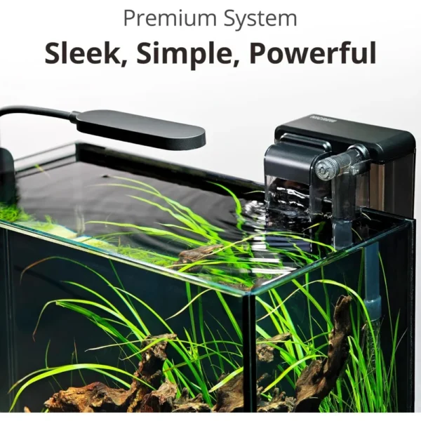 2.5 Gallon Nano Nature Aquarium Kit, Ultra-Clear Rimless Desktop Fish Tank with Light and Filter, Perfect for Small Fish, Shrim - Image 4
