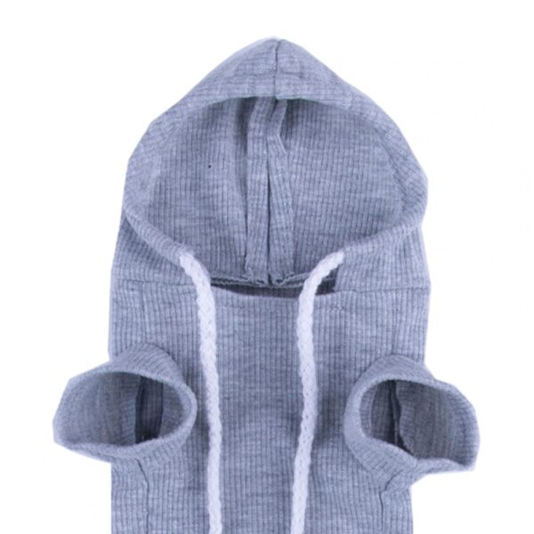 1Pc Fluffy Pet Hoodie with Thick Fleece Pet Hoodie Elastic Cozy Ferret Hoodie Stylish Drawstring Sweatshirt Small Pet Clothes - Image 5