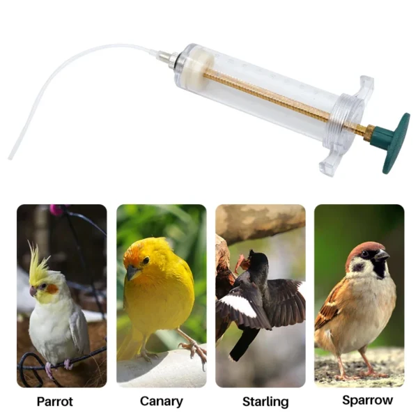 10/20/30/50/100ml Parrot Pigeon Fledgling Feeding Syringe Veterinary Injection Continuouts Bird Feeder Mixing Silicone - Image 6