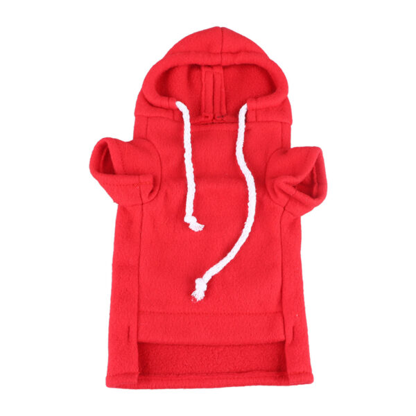 ZK30 Pet Ferret Sweatshirt Warm Soft Skin Friendly Cute Small Animal Hoodie for Daily Party S Red - Image 7